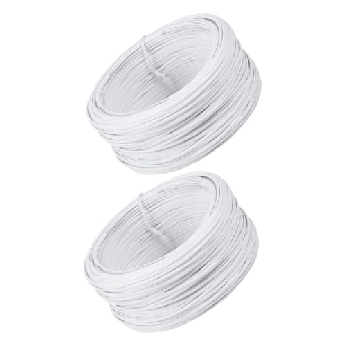 KONTONTY 2 Rollen Beschichteter Draht Vinyl Dünn Anlage Gartenarbeit Drahtzaun Für Den Garten Hauspflanze Flachdraht Pflanzendraht Bindedraht Verzinkter Eisendraht Mit Pvc-beschichtung Weiß KONTONTY 2 Rollen Beschichteter Draht Vinyl Dünn Anlage Gartenarbeit Drahtzaun Für Den Garten Hauspflanze Flachdraht Pflanzendraht Bindedraht Verzinkter Eisendraht Mit Pvc-beschichtung Weiß von KONTONTY