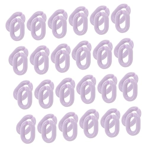 KONTONTY 200 Stück Verbindungsringe aus Acryl Gliederketten lose Kettenglieder für die Schmuckherstellung Violett von KONTONTY