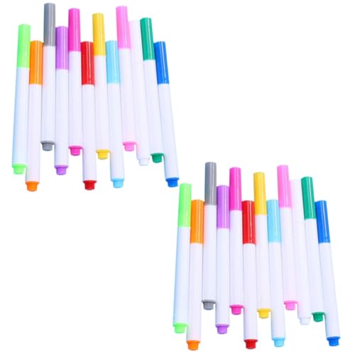 KONTONTY 24 Stück Löschbare Markierungen Schulbedarf Tafelmarker Flüssigmarker Für Tafeln Kreidestifte Zeichnen Textmarker Kreative Kreidemarker Tafelstift Bürozubehör Wasserlösliche Kreide von KONTONTY