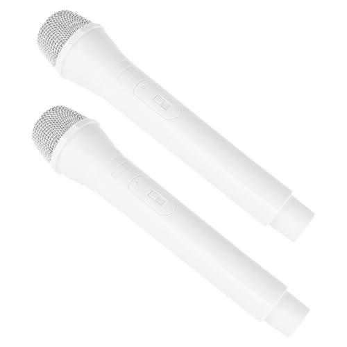 KONTONTY 2Stücke Realistisches Mikrofon Requisiten Simuliertes Mikrofon für Theater Cosplay und Partys Leichtes Material Tragbar und Langlebig für Bühnenauftritte von KONTONTY