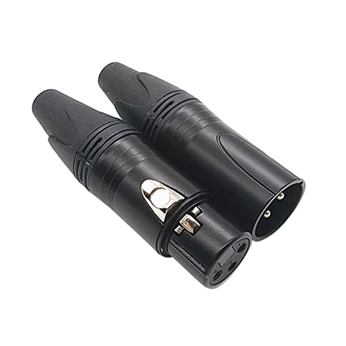 KONTONTY 2Stücke Xlr für Mikrofonkabel Polige Männliche Weibliche Anschlüsse Stabiler Audioübertragungsverbinder für Mixer Lautsprecher Professionelles KONTONTY 2Stücke Xlr für Mikrofonkabel Polige Männliche Weibliche Anschlüsse Stabiler Audioübertragungsverbinder für Mixer Lautsprecher Professionelles von KONTONTY