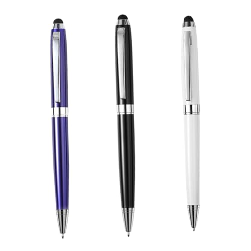 KONTONTY Kapazitiver Eingabestift Touchscreen-Eingabestifte zum Schreiben Malen Zeichnen 3 Farben Weiß/Schwarz Universal-Eingabestift für Tablets von KONTONTY