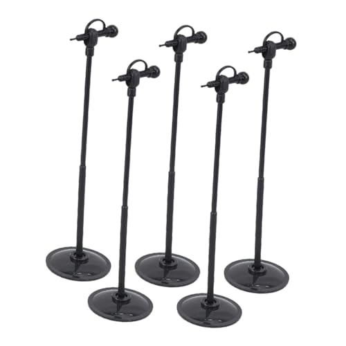 KONTONTY 5 Stück Puppenhaus-mikrofon Musik Winzig Musical Modelle Kinderspielzeugmikrofon Zubehör Für Puppenhäuser Erste Stütze Klein Artikel Realistisch Mini Black Plastik von KONTONTY