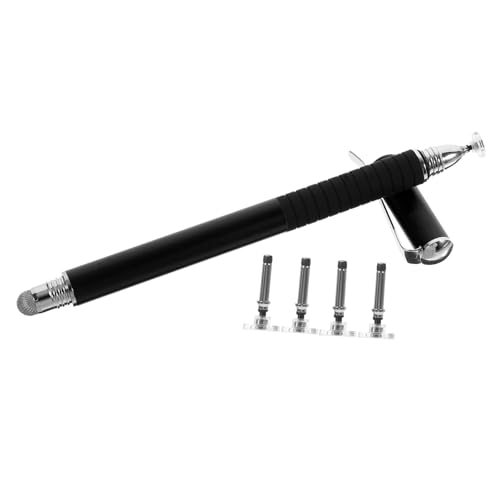 KONTONTY Stylus-Stifte für Schreibtabletten 4 Silikonspitzen 5-TLG. kapazitives Stiftset für Telefon und Computer Schwarz von KONTONTY