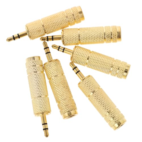 KONTONTY 6Stücke Audioadapter Mikrofon Kopfhöreranschluss Adapter Stereo für Gitarre Klavier Mehr KONTONTY 6Stücke Audioadapter Mikrofon Kopfhöreranschluss Adapter Stereo für Gitarre Klavier Mehr von KONTONTY