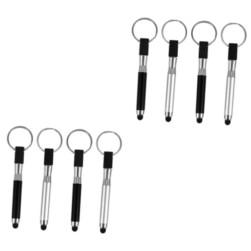 KONTONTY 2 Sätze Stylus Schlüsselanhänger Clip Für Tablet Neuheit Kugelschreiber Schlüsselanhänger Kratzmaterial Tragbares Schreibwerkzeug 4 Stück * 2 von KONTONTY