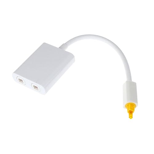 KONTONTY Faserkonverter digital optischer Splitter Adapter-Audio Kabel Audio verteiler Audio Splitter Audio Converter Audio Adapter 1x2 Audio-Splitter optischer Audio-Splitter Weiß KONTONTY Faserkonverter digital optischer Splitter Adapter-Audio Kabel Audio verteiler Audio Splitter Audio Converter Audio Adapter 1x2 Audio-Splitter optischer Audio-Splitter Weiß von KONTONTY