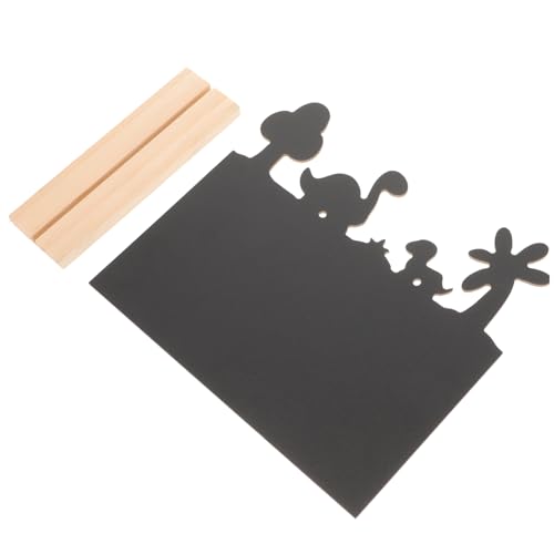 KONTONTY Holz Nachrichtentafel Schild Etiketten Kreidetafel Schulkinder Ständer Klein Für Mini Tafel Kreidetafeln Menütafel von KONTONTY