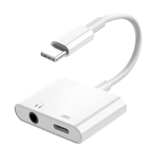 KONTONTY Klinke-Adapter Type c Zu Klinkenadapter Multifunktionaler Audio Und Ladeadapter Für Smartphones Und Tablets Kompatibel Mit USB c Geräten Adapterkabel USB c Auf Klinke von KONTONTY