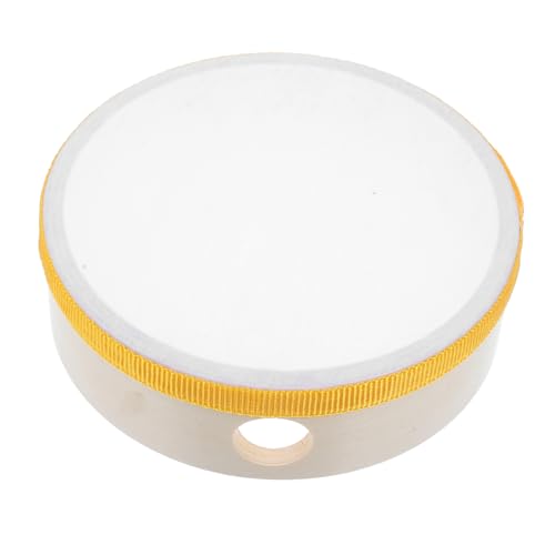 KONTONTY Schlagtrommel Kleinkind Instrument Für Schlagzeug Tamburin Zum Händeschütteln Handgehaltenes Tamburin Handgehaltene Tamburin-trommelglocke Hölzern Yellow KONTONTY Schlagtrommel Kleinkind Instrument Für Schlagzeug Tamburin Zum Händeschütteln Handgehaltenes Tamburin Handgehaltene Tamburin-trommelglocke Hölzern Yellow von KONTONTY