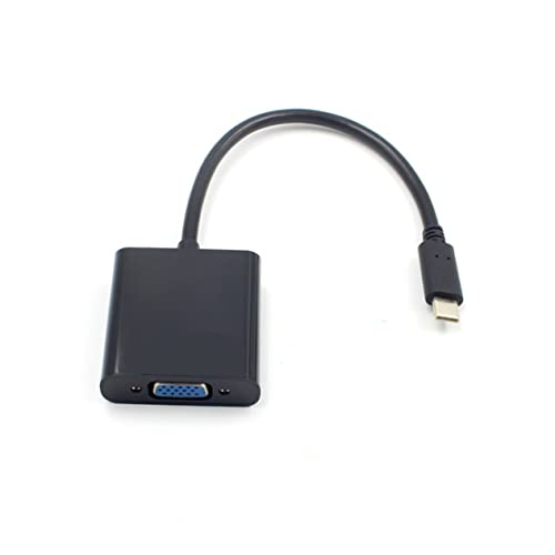 KONTONTY USB Type C zu Vga Adapterkabel Videoübertragung für Tv Projektoren Monitore Schwarz Stabiler Perfekter Sitz für Smartphones oder Tablets von KONTONTY