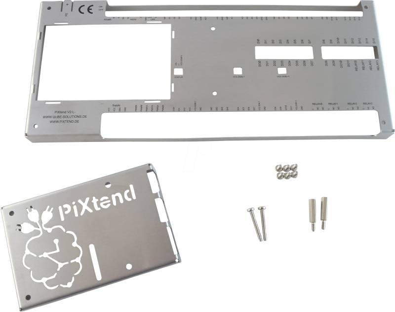 PIXTEND2 L COVER - Gehäuse für PiXtend V2 -L-, Edelstahl, silber von KONTRON
