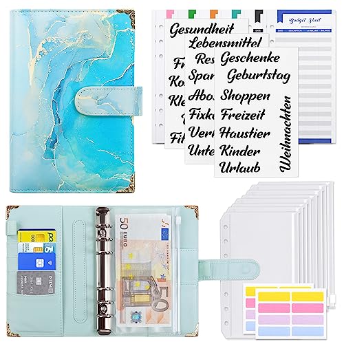 KONVINIT Budget Planner A6 Budget Binder,Budgetplaner mit Folien Deutsch,Ringbuch Finanzplaner mit Geldumschläge,Budgetsheets und Kategorien-Etiketten,Um Geld Sparen,Money organizer,blau KONVINIT Budget Planner A6 Budget Binder,Budgetplaner mit Folien Deutsch,Ringbuch Finanzplaner mit Geldumschläge,Budgetsheets und Kategorien-Etiketten,Um Geld Sparen,Money organizer,blau von KONVINIT