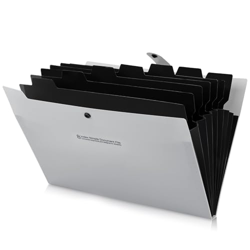 KONVINIT Dokumentenmappe mit fächern a4 Fächermappe Mappen Ordnersystem Aktenordner mit 8 Tasche Ordnungsmappe aus Kunststoff,Papier Organizer Document Folder,grau KONVINIT Dokumentenmappe mit fächern a4 Fächermappe Mappen Ordnersystem Aktenordner mit 8 Tasche Ordnungsmappe aus Kunststoff,Papier Organizer Document Folder,grau von KONVINIT