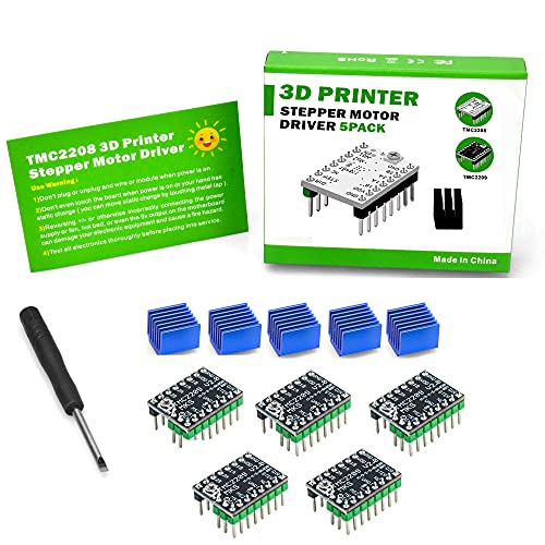 KOOKYE Stepper Motor Driver TMC2209 Stepstick Stepper with Heat Sink Screwdriver for 3D Printer Ramps1.4 MKS SGEN-L, 5 Pcs KOOKYE Stepper Motor Driver TMC2209 Stepstick Stepper with Heat Sink Screwdriver for 3D Printer Ramps1.4 MKS SGEN-L, 5 Pcs von KOOKYE