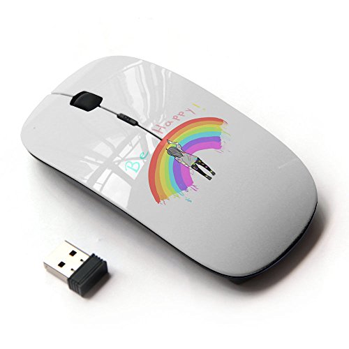 KOOLmouse [ Optische 2.4G kabellos Maus ] [ Be Happy Rainbow ] von KOOLmouse