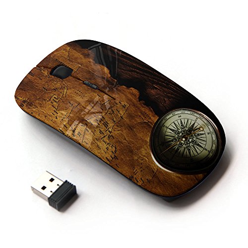 KOOLmouse [ Optische 2.4G kabellos Maus ] [ Compass Map Ancient Brown Travel History ] von KOOLmouse
