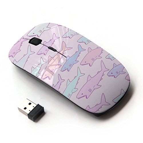 KOOLmouse [ Optische 2.4G kabellos Maus ] [ Shark Baby Drawing Purple Pink Blue ] von KOOLmouse