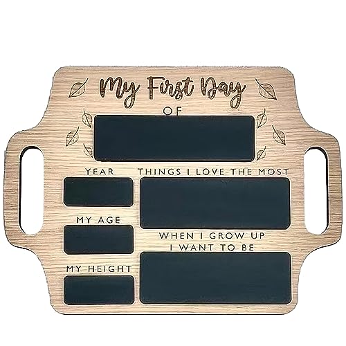 Reusable First Day of School Sign, Erasable Hang Back School Blackboard Sign, Personalized First Day of School Chalkboard, Starting School Gifts von KOOMAL
