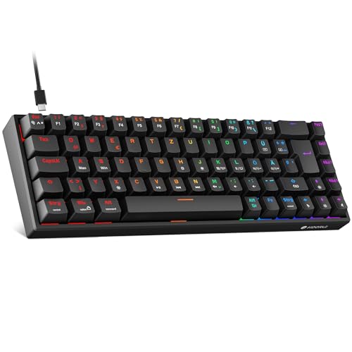 KOORUI Mechanisch Tastatur, 60% Gaming Tastatur mit 12 Tasten Multifunktionstaste USB Kabel Volles Tasten-Rollover Deutsches Layout QWERTZ für Windows MacOS Linux- Rotem Schalter, Schwarz KOORUI Mechanisch Tastatur, 60% Gaming Tastatur mit 12 Tasten Multifunktionstaste USB Kabel Volles Tasten-Rollover Deutsches Layout QWERTZ für Windows MacOS Linux- Rotem Schalter, Schwarz von KOORUI