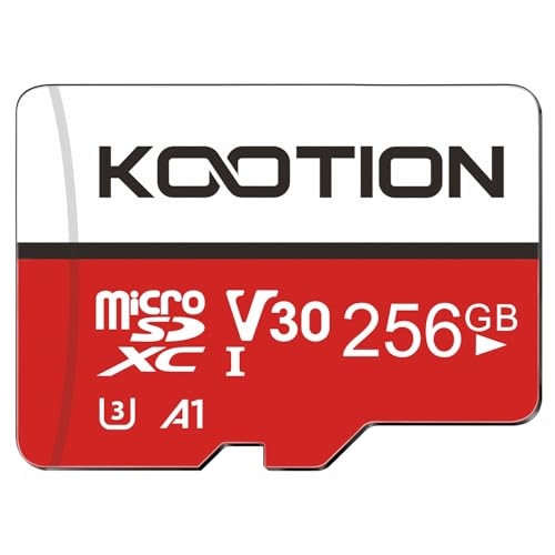KOOTION 256GB Micro SD Karte UHS-I Speicherkarte U3 MicroSDXC Mini SD Karte 256G Memory Card Speicher SD Karte (A1 V30 4K) is zu 100MB/s, Memory Karte SDXC-Card für Handy Kameras Tablets Android von KOOTION