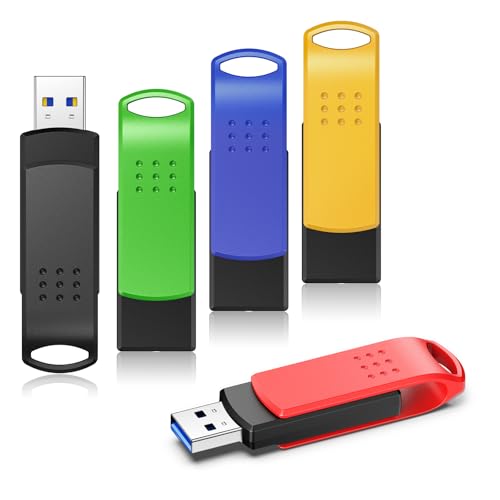 KOOTION 5 Stück USB Stick 64 GB Speichersticks USB 3.0 Memory Stick 64 GB, 5er Flash-Laufwerke Speicher Sticks Hohe Geschwindigkeit Datenspeicher-Backup für PC/Mac/Desktop/Laptop/Spielekonsolen von KOOTION