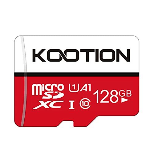 Kootion 128GB SD Karte Class 10 Micro SD Card 128G Speicherkarte MicroSDXC Mini Memory Card Klasse 10(A1 UHS-I U1) Speicher für Kameras Handy Tablets Android Smartphones von KOOTION