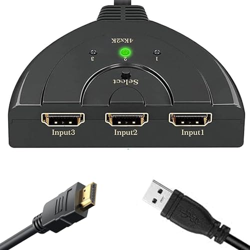KOQEIEY 3 IN 1 OUT HDMI Konverter, 3 Port HDMI zu HDMI Converter dac HDMI da wandler HDMI zu HDMI audiokonverter für TV DVD PS3/4 usw von KOQEIEY
