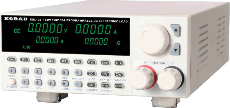 KEL102 - Elektronische Last, 150 W, 0 - 30 A, USB, RS232, LAN von KORAD