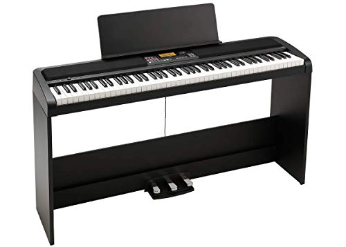 KORG Digitalpiano XE20SP, Digitalpiano mit Ständer Notenpult und 3er Pedaleinheit, Digital Ensemble Piano, Keyboard mit 88 anschlagdynamischen Tasten, schwarz von KORG