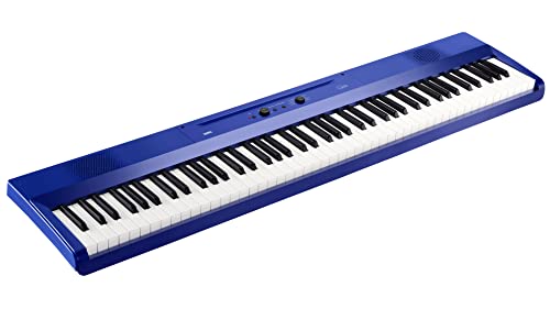 Korg – Liano L1 – Tragbares Digitalpiano mit Hochwertiger Soft-Touch-Tastatur – Metallisches Blau von KORG