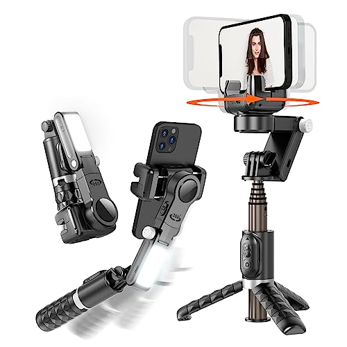 KOSCHEAL Movil 3-Achsen-Stabilisator Q18 Gimbal für Handy mit Fülllicht für Smartphone und Stativ, Gesichtsüberwachung für Vlog/Youtube/TikTok mit App KOSCHEAL Movil 3-Achsen-Stabilisator Q18 Gimbal für Handy mit Fülllicht für Smartphone und Stativ, Gesichtsüberwachung für Vlog/Youtube/TikTok mit App von KOSCHEAL