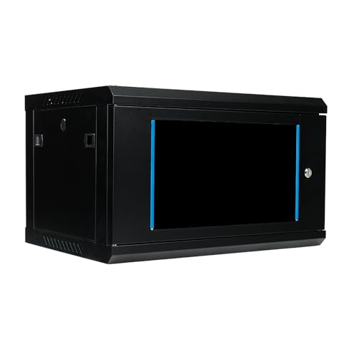 Koscom Connect Netzwerkschrank 6 HE I Serverschrank 19 Zoll I Wandmontage I 450 mm Tiefe I 600 x 450 x 369 mm I voll montiert I abschließbare Glastür I Traglast 100 kg I Schwarz Koscom Connect Netzwerkschrank 6 HE I Serverschrank 19 Zoll I Wandmontage I 450 mm Tiefe I 600 x 450 x 369 mm I voll montiert I abschließbare Glastür I Traglast 100 kg I Schwarz von KOSCOM CONNECT