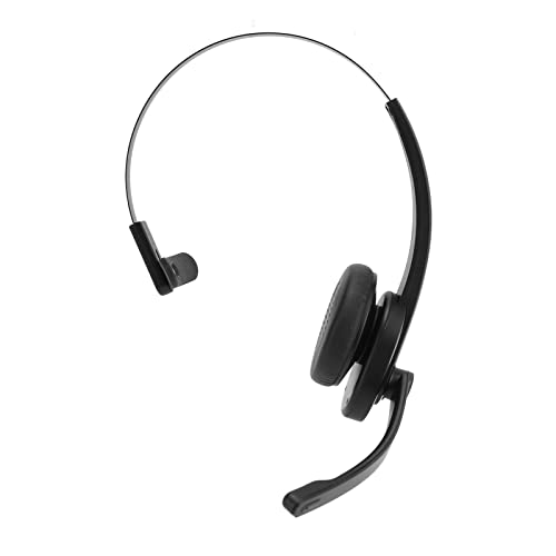 KOSDFOGE ABS Single Ear Headset Effiziente Stabile Übertragung Bluetooth Telefon Headset für Laptop Handy Tablet Kompatibel mit den Meisten Bluetooth Geräten, Schwarz von KOSDFOGE