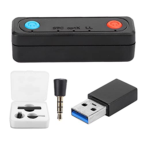 KOSDFOGE Kunststoff Drahtloser Bluetooth 5.0 Empfänger Sender Adapter 3,5 mm Klinke für Auto Musik Audio Kopfhörer Empfänger Freisprecheinrichtung Kompatibel mit Switch/Switch Lite/PS4/PC von KOSDFOGE