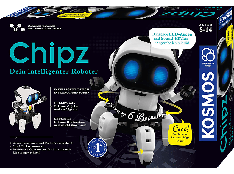 KOSMOS Chipz - Dein intelligenter Roboter Experimentierkasten, Mehrfarbig von KOSMOS