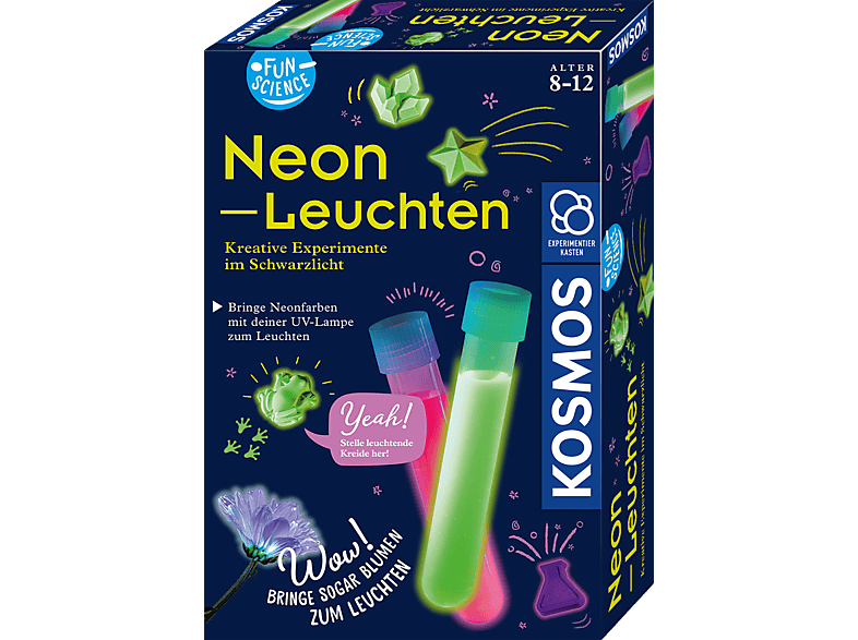 KOSMOS Fun Science Neon-Leuchten Experimentierkasten, Mehrfarbig von KOSMOS