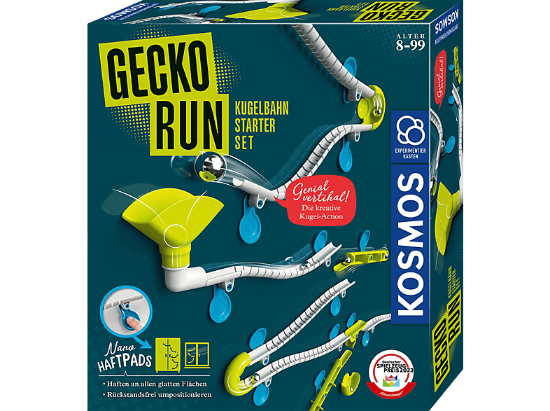 KOSMOS Gecko Run - Starter-Set Kugelbahn, Mehrfarbig von KOSMOS