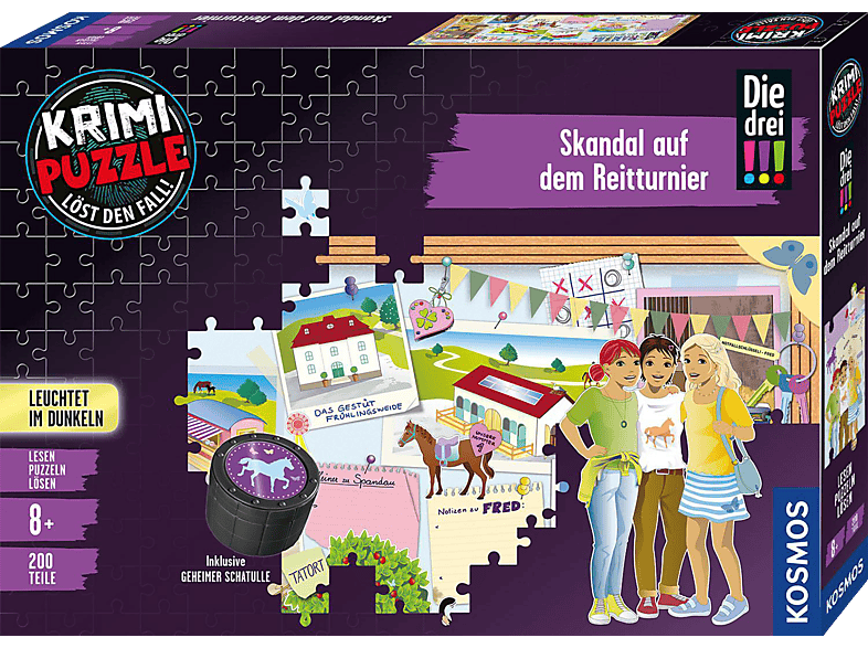 KOSMOS KRIMIPUZZLE DIE DREI !!! 200 TEILE / SKANDAL AUF DEM REITTURNIER Puzzle Mehrfarbig KOSMOS KRIMIPUZZLE DIE DREI !!! 200 TEILE / SKANDAL AUF DEM REITTURNIER Puzzle Mehrfarbig von KOSMOS