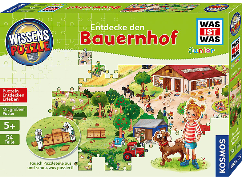 KOSMOS Wissenspuzzle WAS IST Junior Entdecke den Bauernhof Kinderpuzzle Mehrfarbig KOSMOS Wissenspuzzle WAS IST Junior Entdecke den Bauernhof Kinderpuzzle Mehrfarbig von KOSMOS