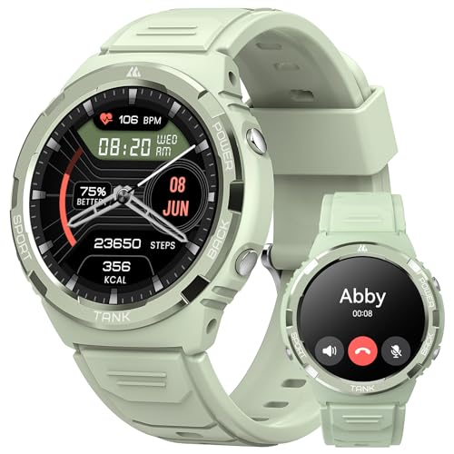 KOSPET Smartwatch Damen/Hrren, 1,3" AMOLED Always-On Display Fitnessuhr mit Telefonfunktion und 50M Wasserdicht 70 Sportmodi 24H Pulsmesser/Schlafmonitor SpO2 Schrittzähler Uhr Aktivitätstracker von KOSPET