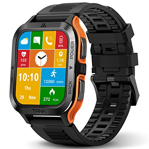 KOSPET Smartwatch Herren mit Telefonfunktion, 1,85”Touchscreen Fitnessuhr mit 50M Wasserdicht, Herzfrequenzmessung, SpO2, Smart Schlafmonitor, 70 Sportmodi, 60+Tage Akku Outdoor Sportuhr von KOSPET