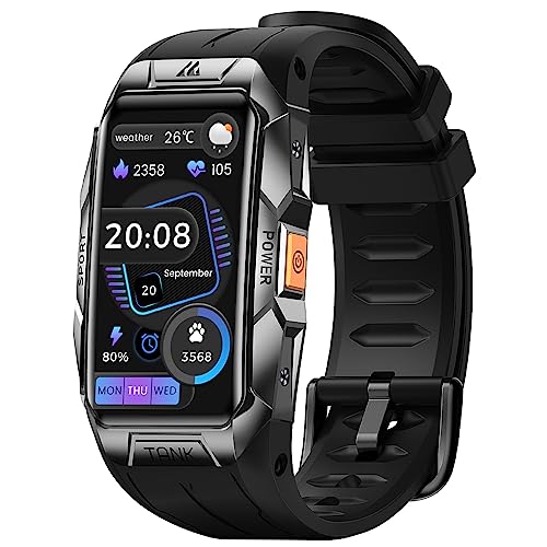 KOSPET X1 Smartwatch Herren, Fitness Tracker mit Gebogenes 3D AMOLED Display, 100M wasserdicht, 50 Tage Langer Akkulaufzeit, 24H Schlaf-Tracking Schrittzähler Fitnessuhr, 70 Sportmodi (Silber) von KOSPET