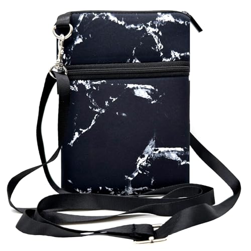 KOSTOO Handy-Tasche 鈥� kleine s眉脽e Frauen Crossbody Handy b枚rse b枚rse Tasche mit Schultergurt f眉r iPhone X/XR / 8/8 Plus / 7/7 Plus und Samsung, Wei脽 - Schwarz - Gr枚脽e: Small von KOSTOO