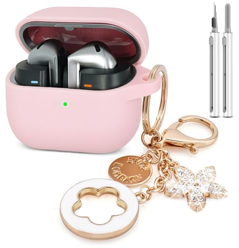 KOUJAON Kompatible Galaxy Buds 3 Pro Hülle, Silikon Schutzhülle mit Bling Schlüsselanhänger (Rosa), Schutz für drahtlose Ohrhörer, Laden ohne Entfernen der Hülle KOUJAON Kompatible Galaxy Buds 3 Pro Hülle, Silikon Schutzhülle mit Bling Schlüsselanhänger (Rosa), Schutz für drahtlose Ohrhörer, Laden ohne Entfernen der Hülle von KOUJAON