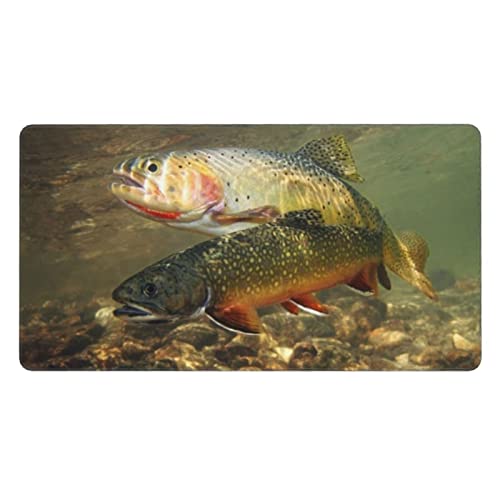 Brook Mauspad mit Forellenangeln, 40,6 x 74,9 cm, rutschfeste Gummiunterseite, waschbare Mauspads für Laptops, Zuhause, Büro und Gaming-Computer Brook Mauspad mit Forellenangeln, 40,6 x 74,9 cm, rutschfeste Gummiunterseite, waschbare Mauspads für Laptops, Zuhause, Büro und Gaming-Computer von KOUNNENA