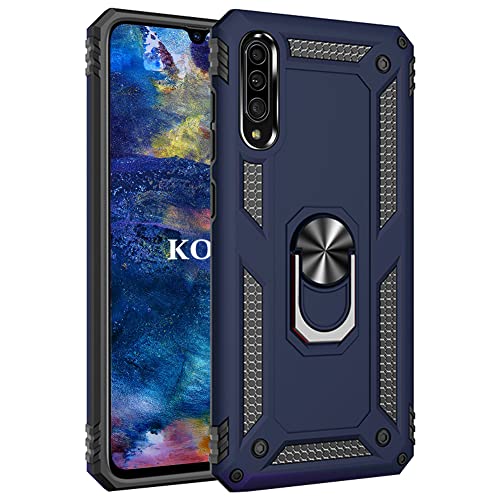 KOUYI Kompatibel mit Samsung Galaxy A90 5G Hülle, Handyhülle Cover TPU Magnetische Bumper Stoßdämpfung Schutzhülle mit 360 Grad Drehbar Ringhalter für Samsung Galaxy A90 5G (Blau) von KOUYI