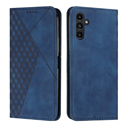 KOUYI Kompatible mit Samsung Galaxy A54 5G Hülle, Retro Premium PU Leder Weich TPU Klapphülle Kartenfächer Magnetic Standfunktion Flip Wallet Shockproof Handyhülle (Blau) von KOUYI