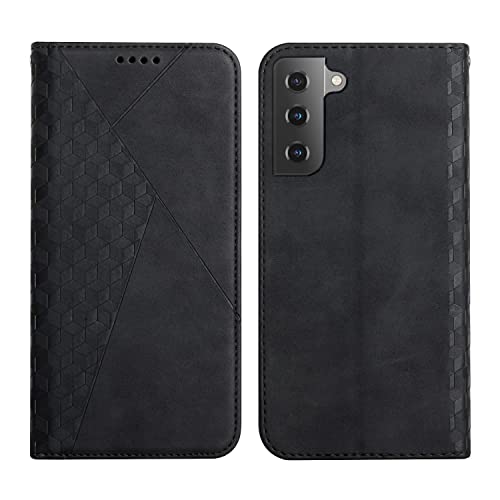 KOUYI Kompatible mit Samsung Galaxy S24 Plus Hülle, Retro Premium PU Leder Weich TPU Klapphülle Kartenfächer Magnetic Standfunktion Flip Wallet Shockproof Handyhülle (Schwarz) von KOUYI