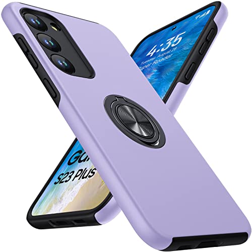 KOVASIA Case Kompatibel mit Samsung S23+ Plus Hülle 6,6", Handyhülle mit Stoßfest Kratzfest, Fingerabdruck Resistent Schutzhülle+ 360°Ring Ständer(Violett) von KOVASIA